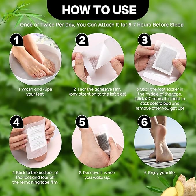 Deep Cleansing Natural Herbs Patches for Internal Toxin Removal for Men & Women (Buy 1 Get 1 Free) 2x5 packs