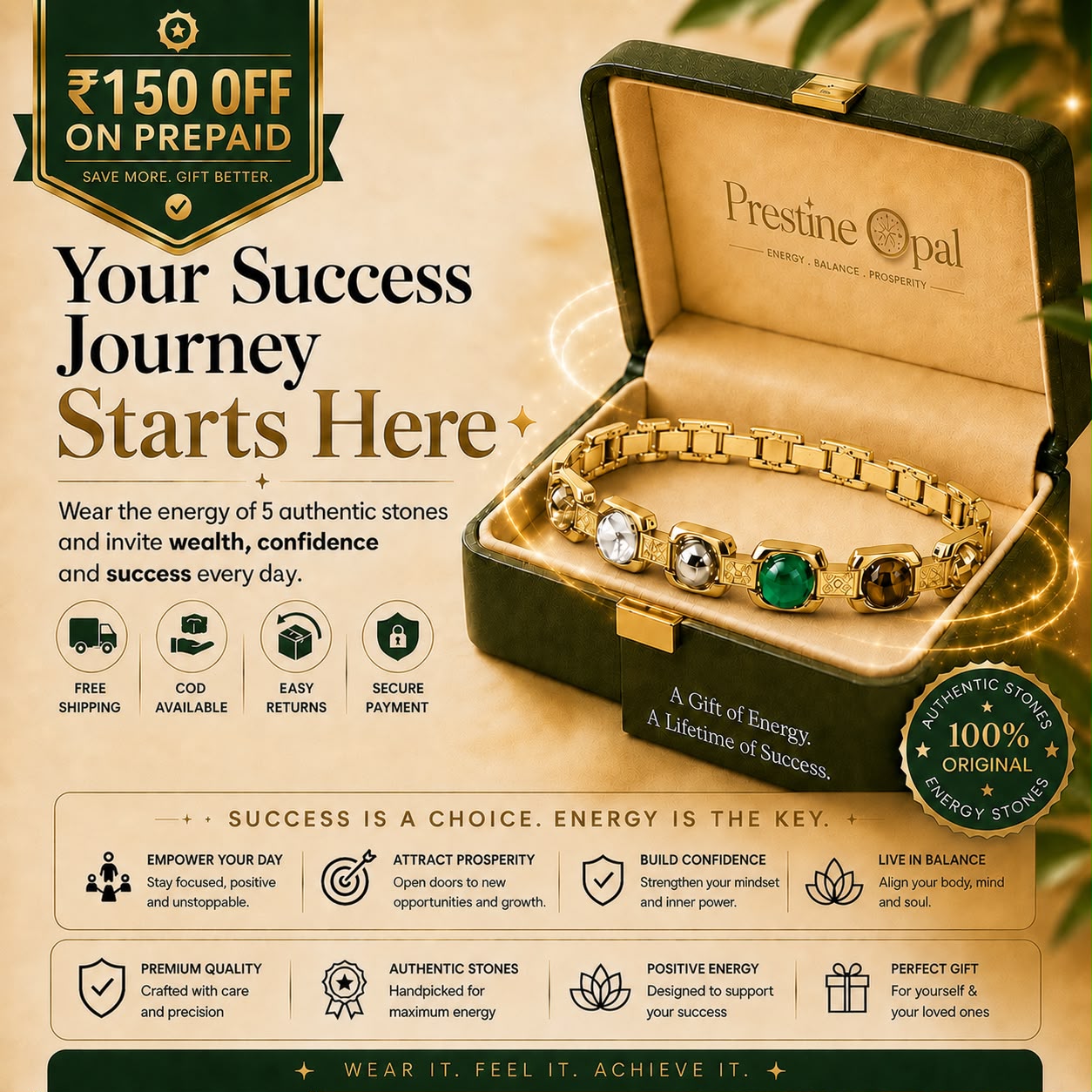 Rinmukteshwar Siddh Metal Dhan Yog™ Bracelet (Gold Plated): Lab Certified, Customised & Energized Bracelet for Man & Women